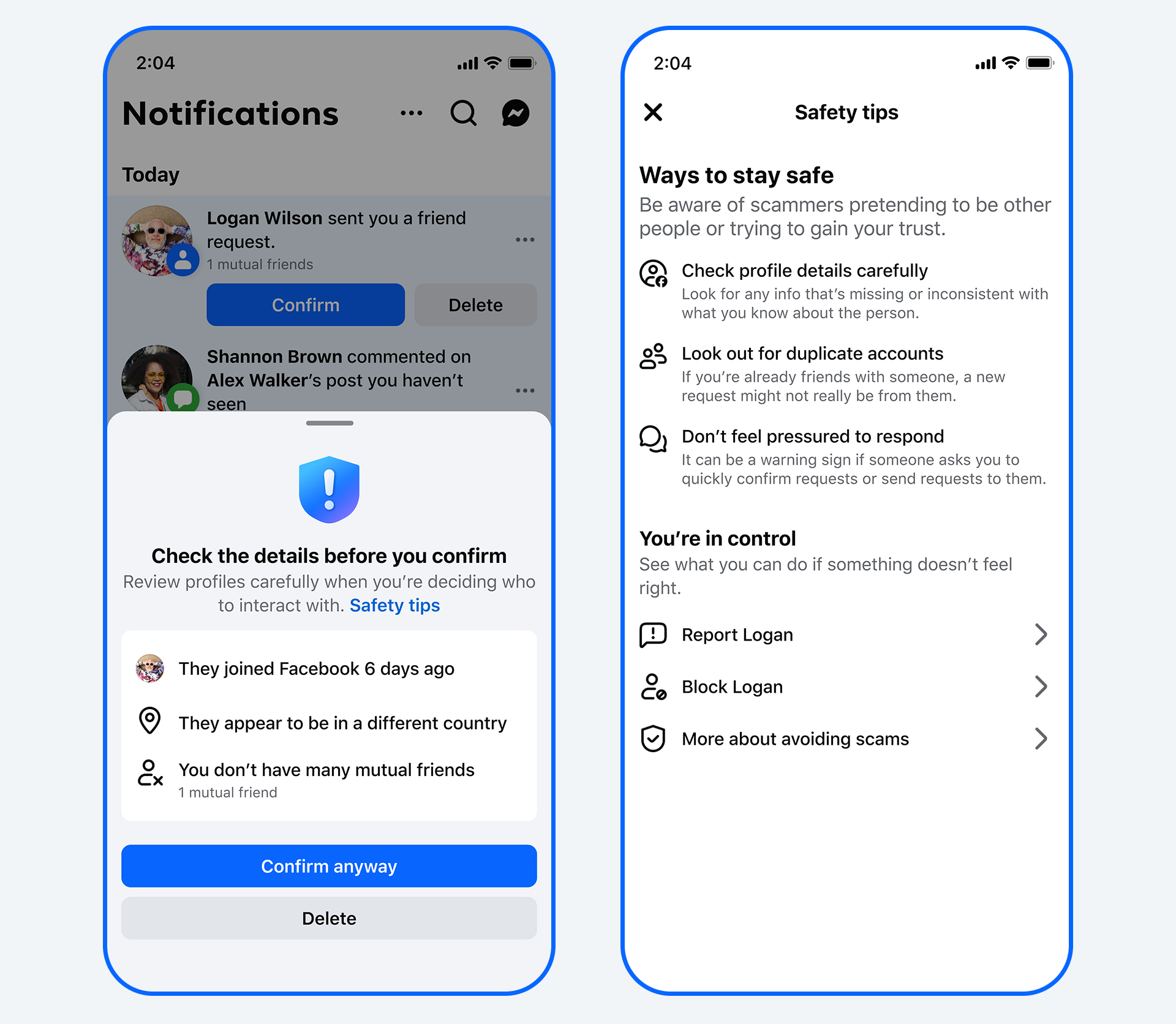 1. Cảnh báo trên Facebook khi người dùng nhận được lời mời kết bạn có dấu hiệu lừa đảo.jpg