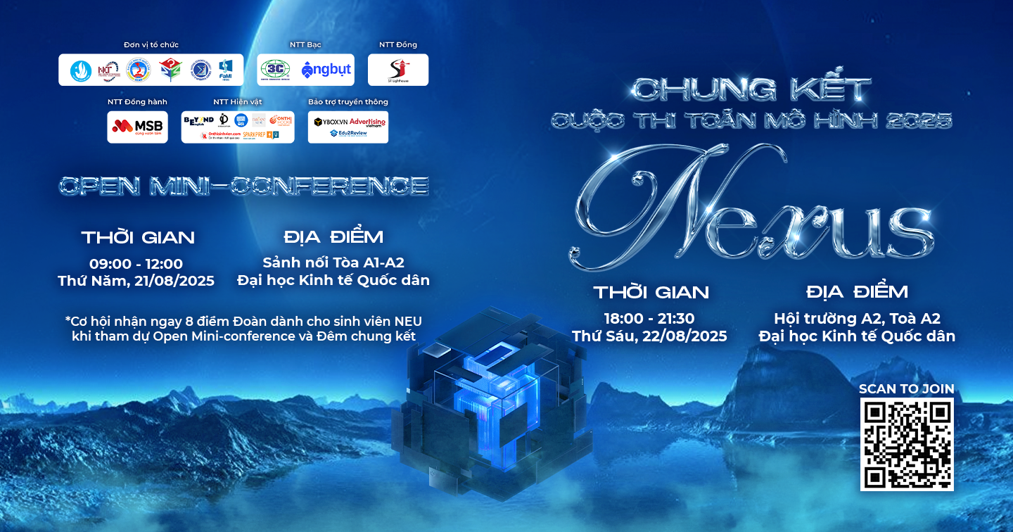 Mở đơn dự khán Đêm Chung kết cuộc thi Toán Mô hình 2025: NEXUS