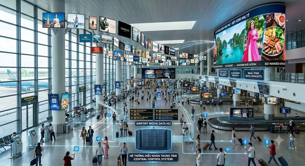 Đột phá DOOH sân bay - Từ màn hình hiển thị đến thiết bị, nguyên tắc hành vi cho các nhãn hàng Việt Nam